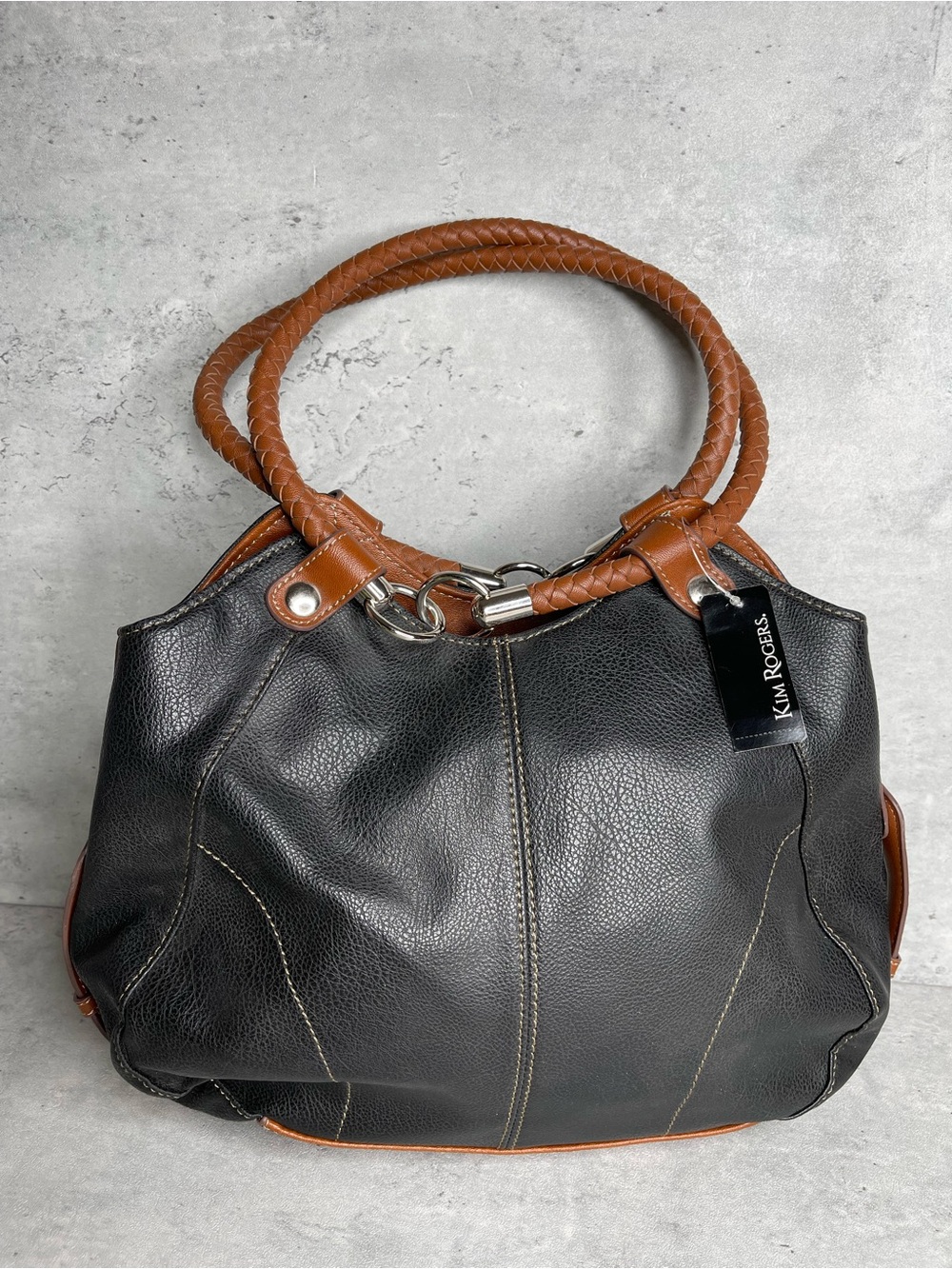 Kim Rodgers Boho Black Brown Purse Handbag Women NWT Gift Classic Minimalist